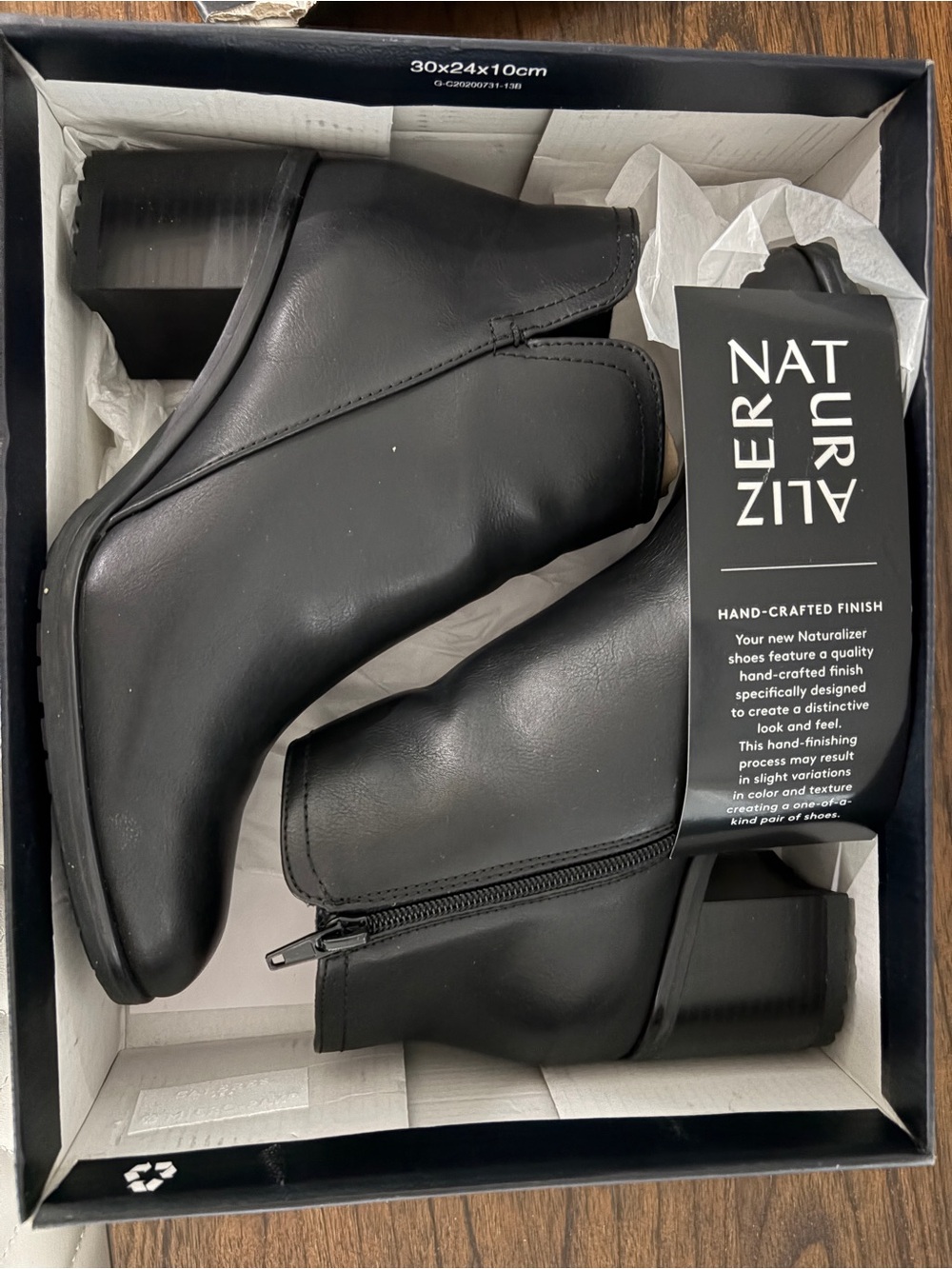 Naturalizer Women's Black Ankle Boot with Block Heel